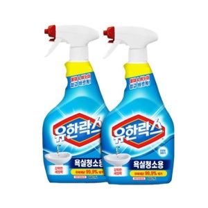 유한락스 욕실청소용 세정제 600ml 1+1 거품형 화장실 청소 세제 물때 찌든때 제거