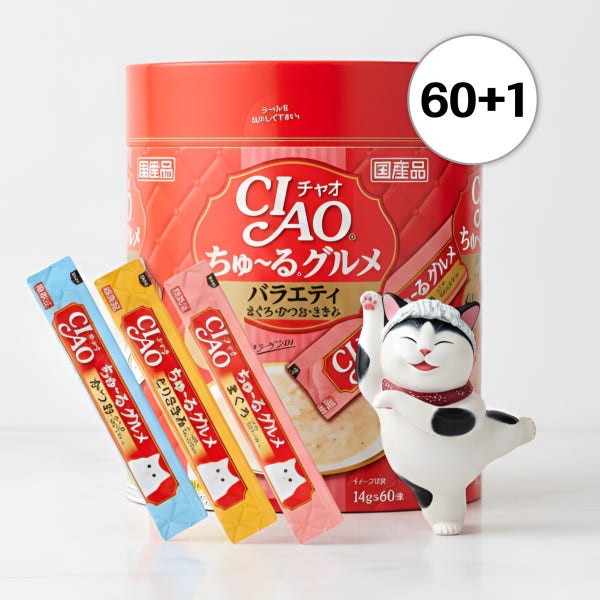 이나바 챠오츄르 대용량 참치 가다랑어 닭가슴살 60+1P 고양이캔 파우치 고양이간식