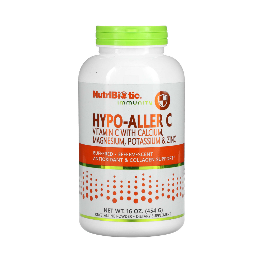 뉴트리바이오틱 이뮤니티 하이포 알러 C <b>칼슘 마그네슘 포타슘</b> 아연 크리스탈라인 파우더 454g