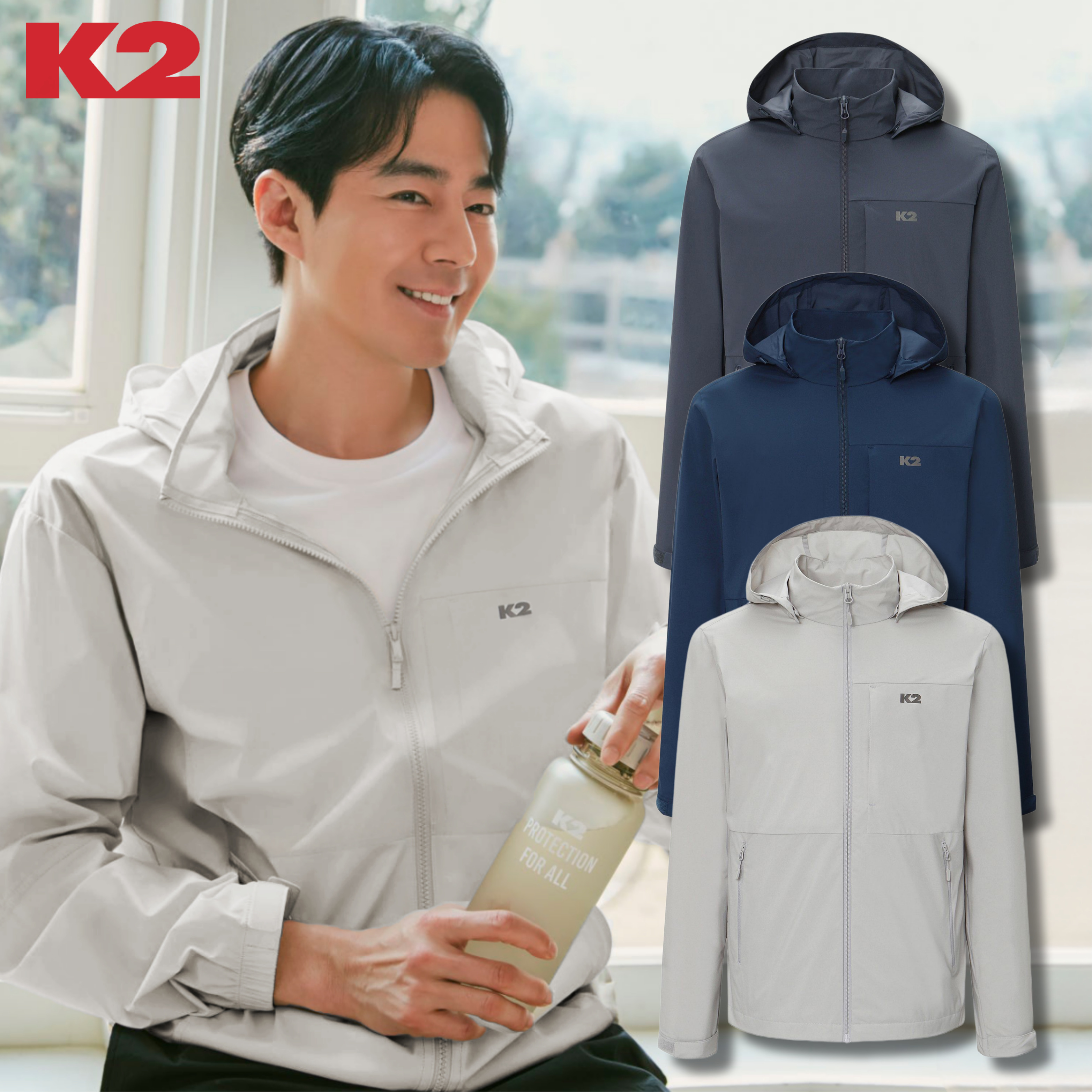 <b>K2</b> 조인성 바람막이 초경량 기능성 남성 여름 바람막이