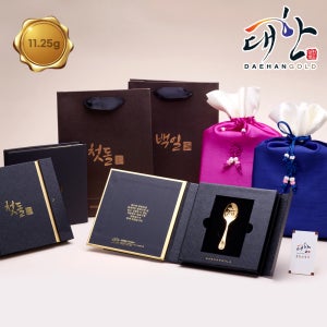 순금 프리미엄 패키지 금수저 돌반지 11.25g(3돈) 아기 조카 첫돌 백일 선물