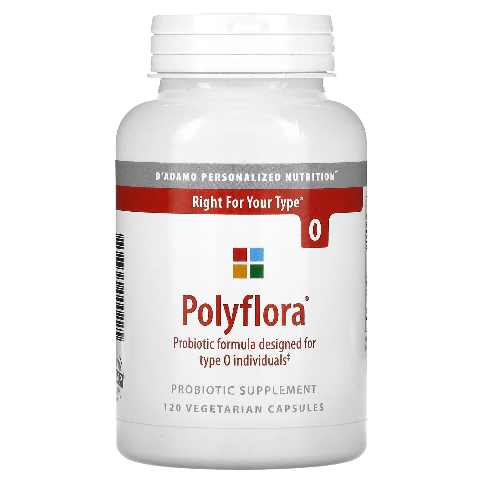 <b>D</b>’<b>adamo</b> Polyflora 프로바이오틱 포뮬라 혈액형 O형용 베지캡슐 120정