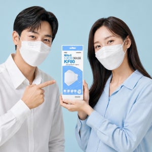 케이누리 KF80 대형 100매 국산 식약처허가 귀편한 마스크 본사직접생산판매