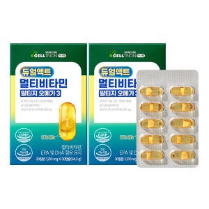 [셀트리온 이너랩] 듀얼액트 멀티비타민 알티지오메가3 30캡슐, 2개