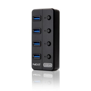 USB3.0 4포트 유전원허브 NEXT-704U3+C타입 젠더