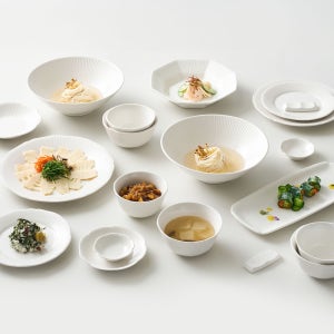 윤도자기 순백 화이트 국산 6인 그릇세트 37P 신혼식기