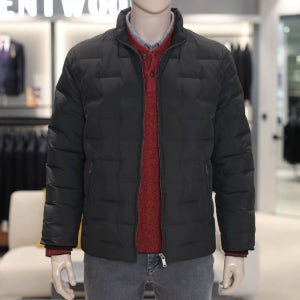 코오롱 브렌우드 남자 경량패딩 얇은 패딩 무봉제 덕다운 블랙