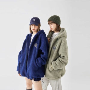 여성밍크코트 후드양털 기모