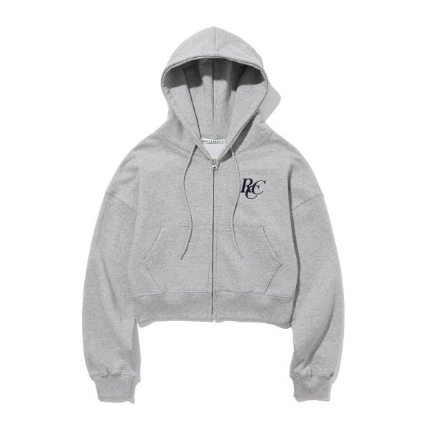 메온셀 ROCCI RCC Crop Hoodie Zipup [MELANGE GREY]