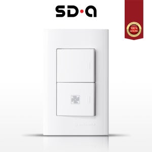 SDA 신동아ES 라온 1개용 2구 전기 전등 스위치 / 환기(FAN)