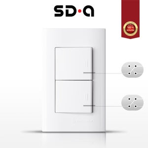 SDA 신동아ES 라온 1개용 2구 전기 전등 스위치 / 4로 2구