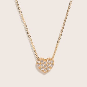 14k 데자뷰 양면 이니셜 하트 펜던트 목걸이