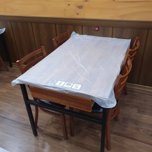 일회용식탁보(500매/평판) 국산 식당 횟집 업소용 위생 테이블보 비닐