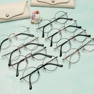 누니에 어린이 티타늄 동글이 원형 안경테 학생 시력보호 블루라이트 자외선 차단 안경