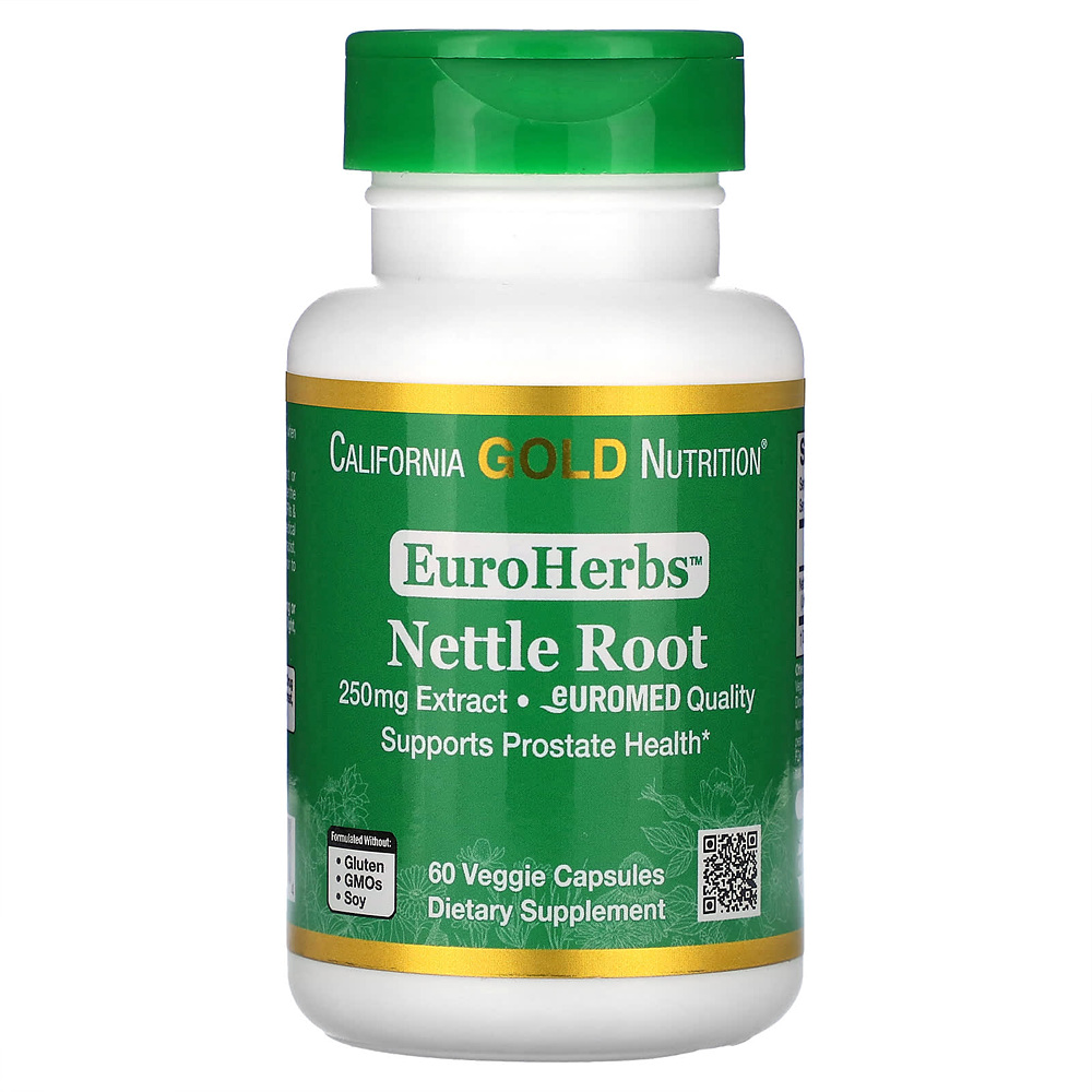 CGN 쐐기풀 Nettle Root 추출 EuroHerbs 250mg 60베지캡슐 엽록소
