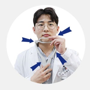 거북목 치료기 운동기 바른 목 자세 견인기 스트레칭기 교정기구 남성용