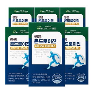 [셀트리온 이너랩] 쌩쌩 콘드로이친 상어연골 1500 맥스 60정, 6개