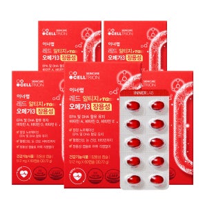 [셀트리온 이너랩] 레드 알티지 오메가3 장용성 60캡슐, 5개