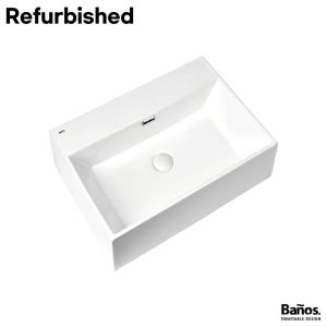 [리퍼브] 바노스 엣지 500 무타공 벽걸이 프리미엄 세면기 BW-K101ANH 수건걸이 고급 사각 세면대