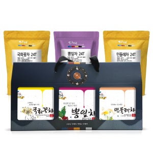 [본사직영] 다예 꽃잎의계절 3종 국화꽃차 뽕잎차 민들레차 선물세트 1+1