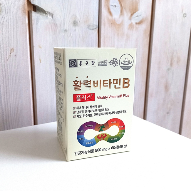 종근당 활력비타민B <b>푸르설티아민</b> B1 B3 B5 비타민B6 B12 효능