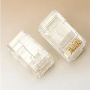 [가온전선] UTP RJ45 CAT 6 UTP 투명 커넥터 (100개)