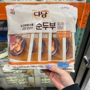 [국내매장]코스트코 다담 대용량 간편한 소스 자취 혼밥 바지락순두부찌개양념140g 5개입