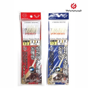 언더그라운드 동해안 침선어초채비 13호 7본채비 어구가자미 볼락 열기채비