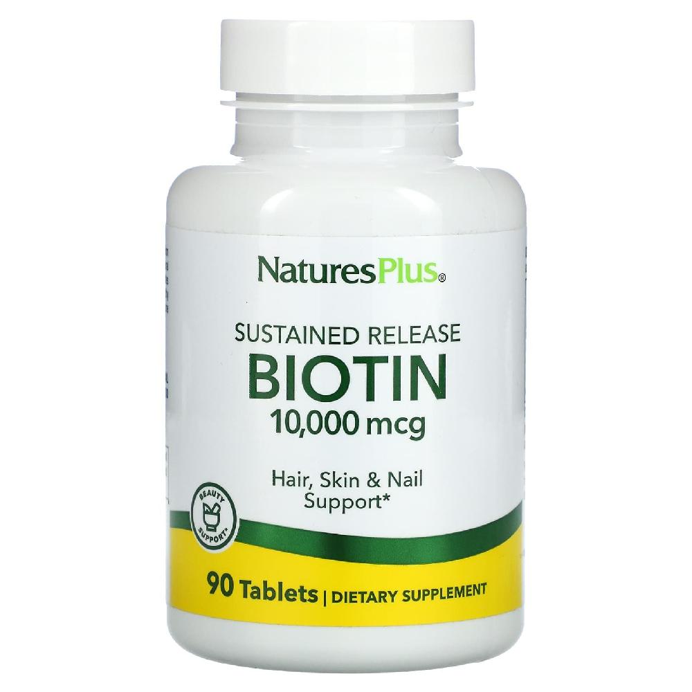 <b>네이처스플러스</b> 비오틴 서방형 10000mcg 모발 피부 손<b>발톱</b> 건강 90정