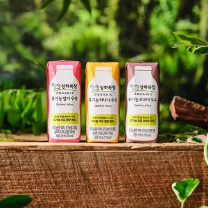 상하목장 유기농 멸균 가공우유 125ml 3종 혼합 24팩 (딸기, 코코아, 바나나 각 8팩)