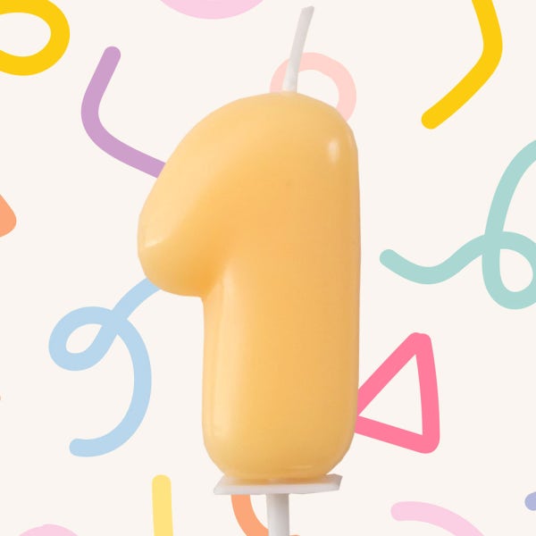 케이크 생일초 이벤트 파티 기념일 1번 시그니처 뚱뚱한 숫자초