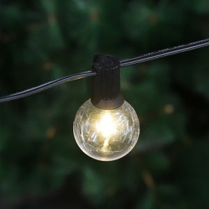 비츠온 파티조명 LED 태양광 6.5m 10구 G40 5W 전구색(줄간격 50CM) 야외조명