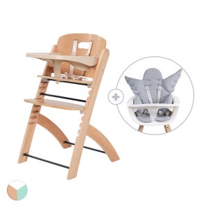 차일드홈 에보짓 원목 하이체어 풀세트 쿠션+원클릭 트레이+안전가드+안전벨트+ 아기 이유식 의자