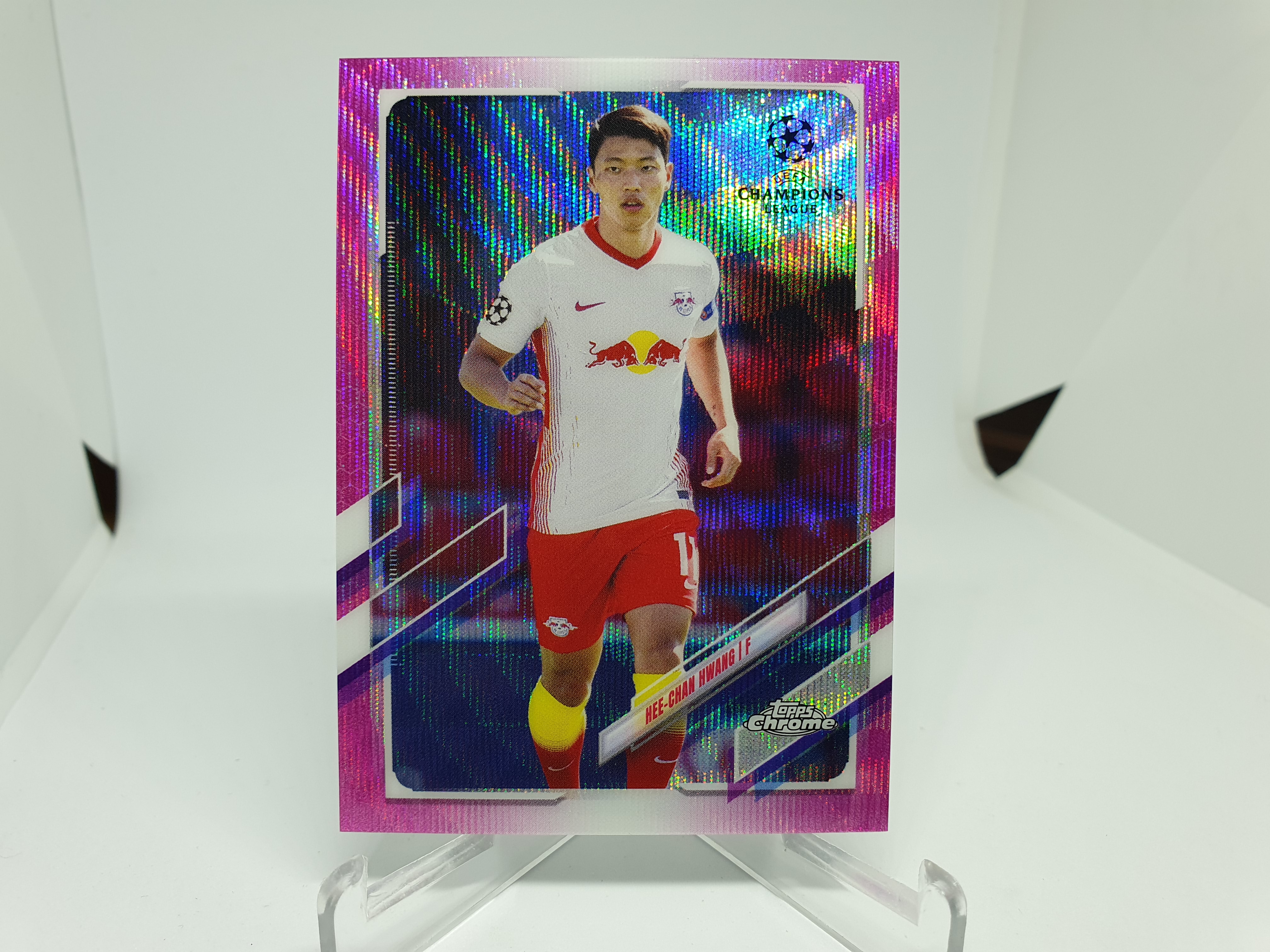 황희찬 Pink Refractor 2020-21 TOPPS CHROME UEFA Champions League #10 챔피언스리그 축구카드 RB Leipzig