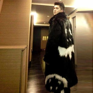 페이크퍼 남성코트 모조 남성 루즈핏털 모피자켓