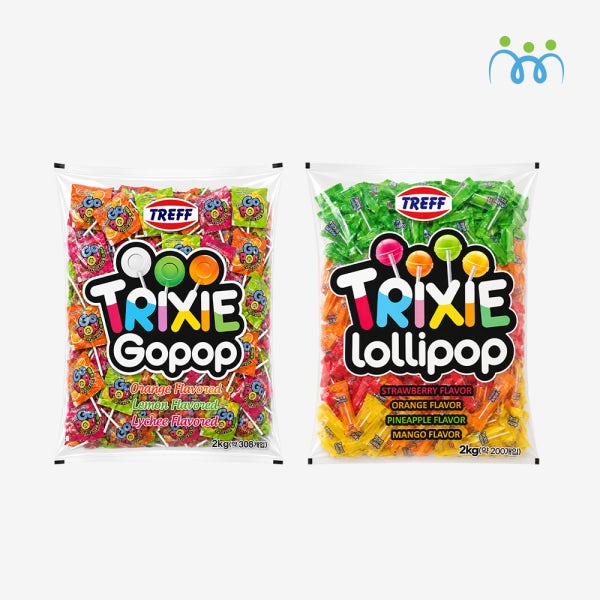 트릭시 과일 대용량 막대 사탕 롤리팝2kg + 고팝2kg