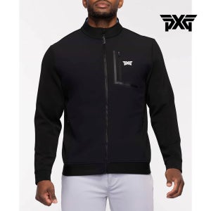 PXG 남성 풀집 하이브리드 다운 저지 로고 자켓