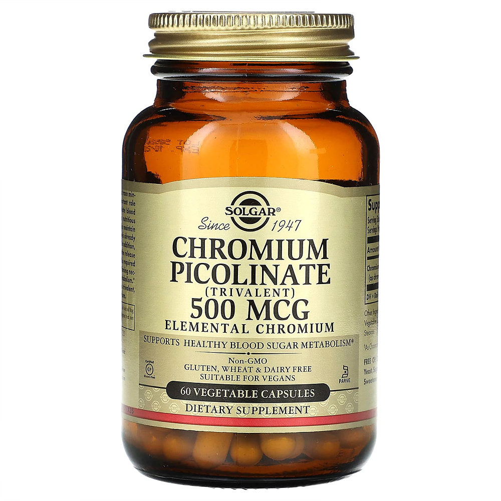솔가 <b>크로뮴 피콜리네이트 500mcg</b> 60베지캡슐 Chromium