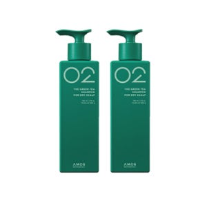 아모스 녹차실감 샴푸 중건성 두피 타입 500g-2개