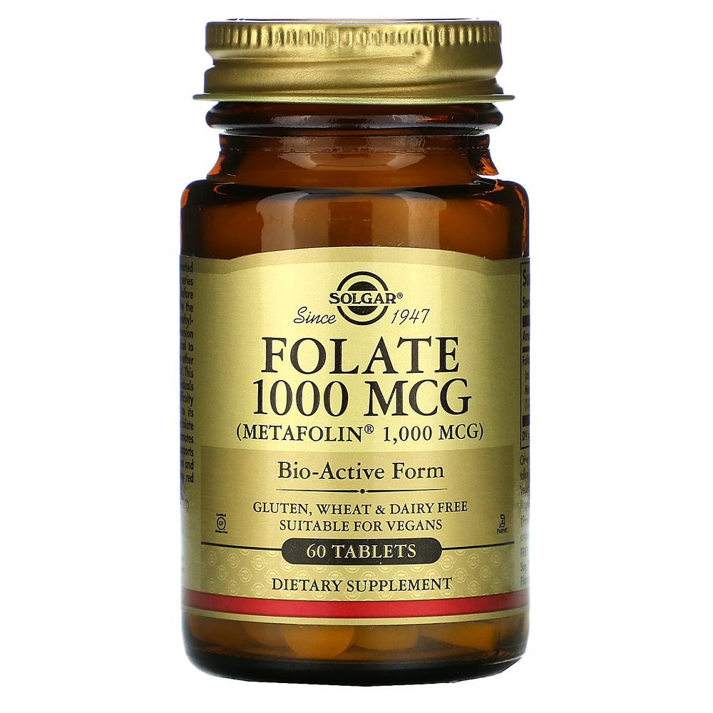 솔가 <b>폴레이트 1000mcg</b> 60정 엽산 folate