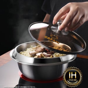 스텐가마솥 인덕션 돌솥밥 누룽지 IH만능요리 가마솥 돌솥 다양한열원 이태리 까사니