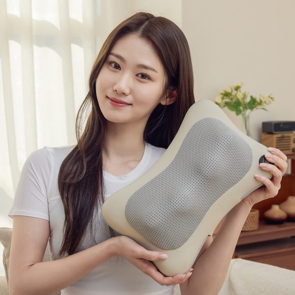 오아 무선 바디케어 목 어깨 마사지기 전신 승모근 허리 종아리 온열 휴대용 안마기 쿠션