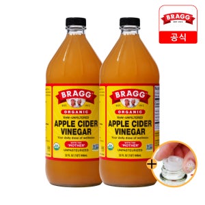 브래그 유기농 애사비 애플사이다비니거 사과식초 혈당 스파이크 다이어트 946ml, 2개