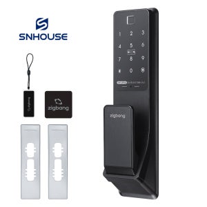 [셀프설치]직방 삼성 지문인식 현관문 번호키 도어락 교체 SHP-DP940+실버보강판