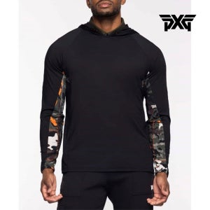 PXG 남성 후드 롱 슬리브 레글런 티셔츠