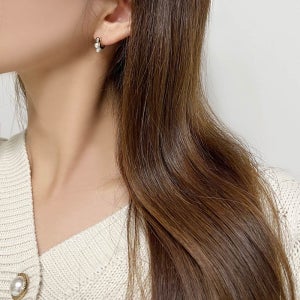 눈물의여왕 이주빈 박신혜 귀걸이 폴브리알 진주 원터치 귀걸이 실버 PYSE0107