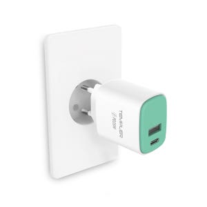 TEMPLE 가정용 듀얼 충전기 USB A포트 TYPE-C타입 PD35W 급속충전 TP-P35UC