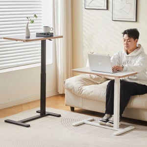 아우스 유압식 높이조절테이블 소파테이블 침대 침실 쇼파 사이드 테이블 이동식 보조책상