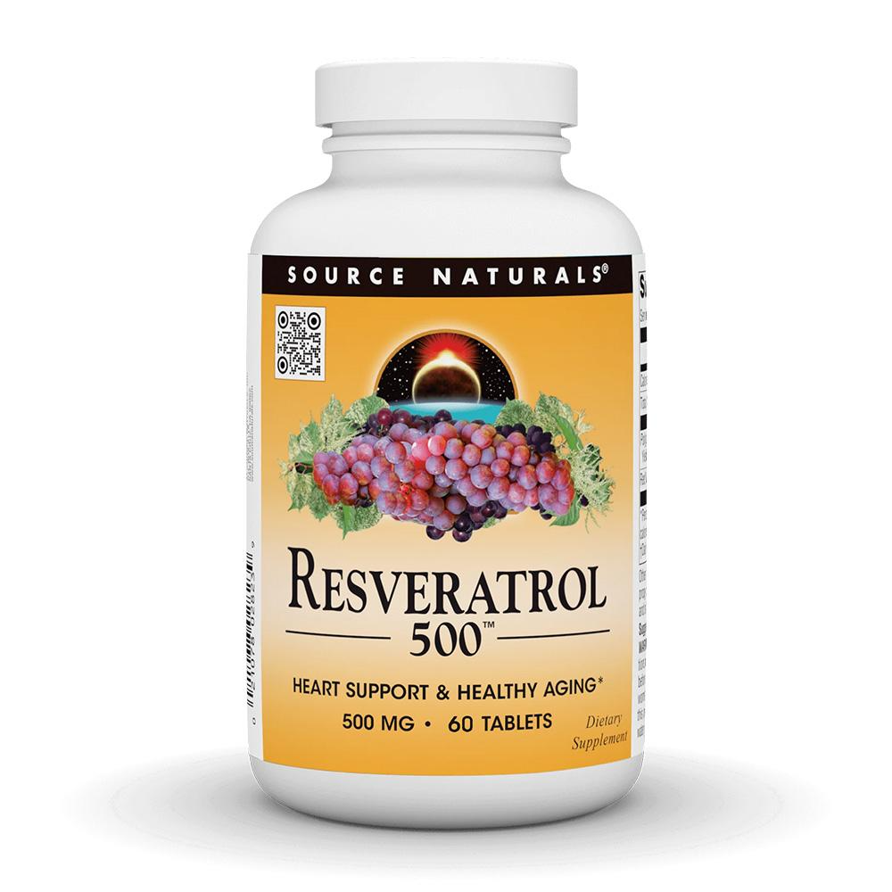소스네츄럴 레스베라트롤 Resveratrol 500<b>mg</b> 60정