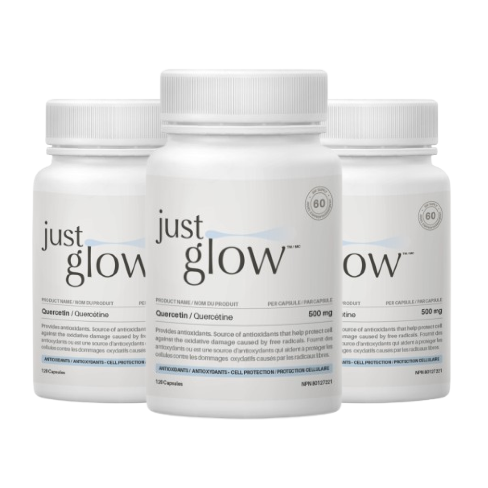 저스트글로우 <b>퀘르세틴 500mg</b> 120캡슐 3병